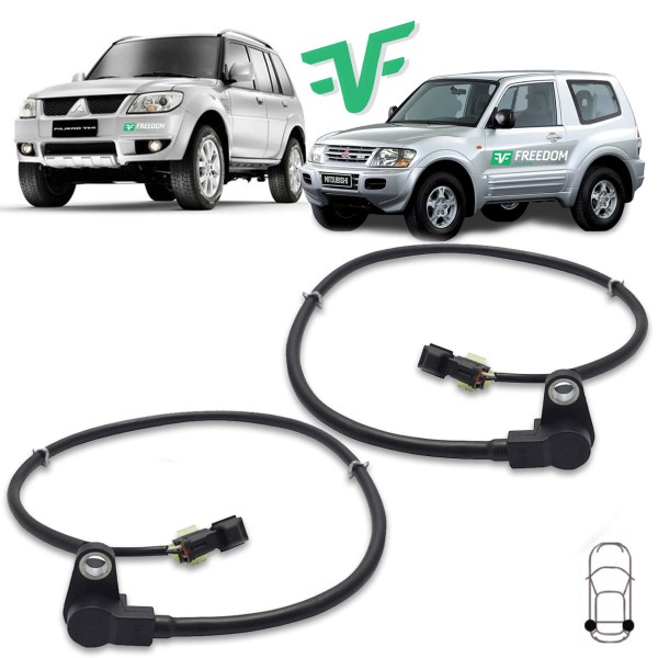 Sensor de freio abs mitsubishi pajero io 1.8 tr4 2.0 1999 á 2015 traseiro direito/esquerdo kit c/2