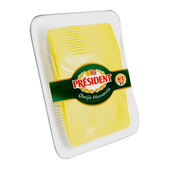 Encontraproduto.com.br - Queijo Mussarela Fatiado Président Aprox. 120g