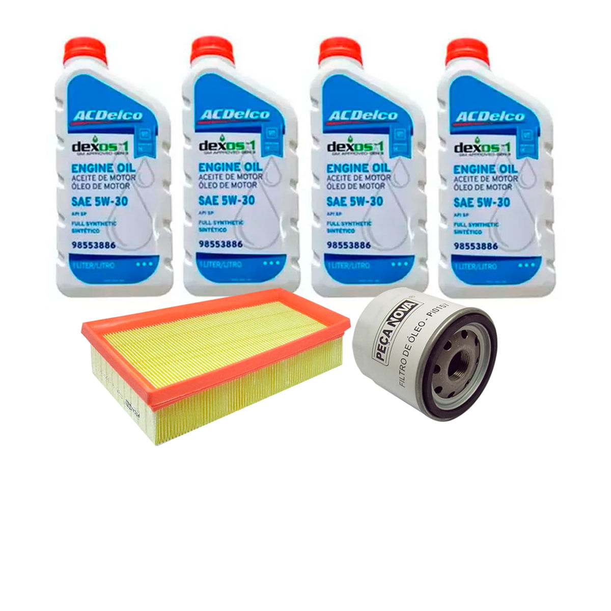 Kit Troca de Oleo e Filtros Ar e Oleo 1.0 e 1.2 3cc 98553886,PI0158,PI0157