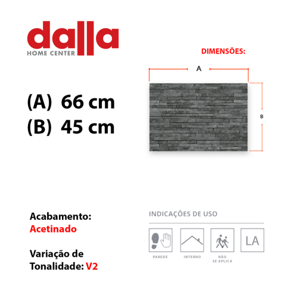 Encontraproduto.com.br - Porcelanato 45x66 Itagres A Filetto Grigio Retificado Caixa Com 1,48m²