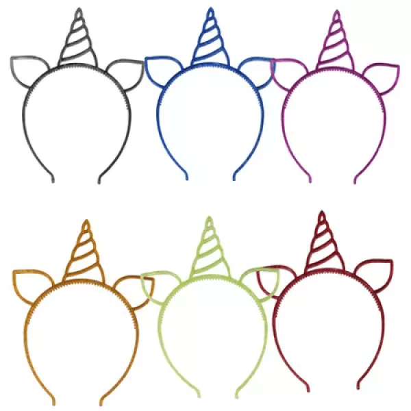 Tiara de Unicórnio Colorida Plástico