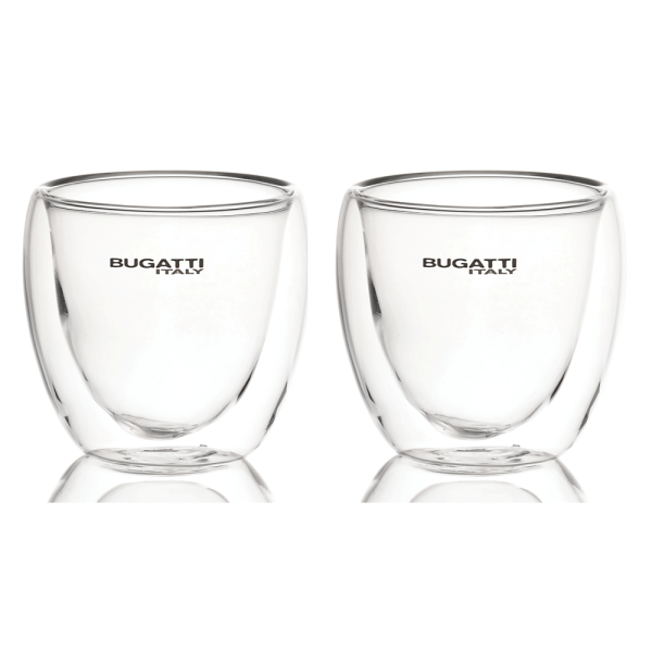 Conjunto De 2 Copos Para Café Parede Dupla Sem Alça 80Ml - Bugatti