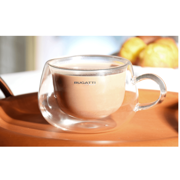 Encontraproduto.com.br - Conjunto De 2 Xícaras Para Chá Parede Dupla Com Alça 200Ml - Bugatti