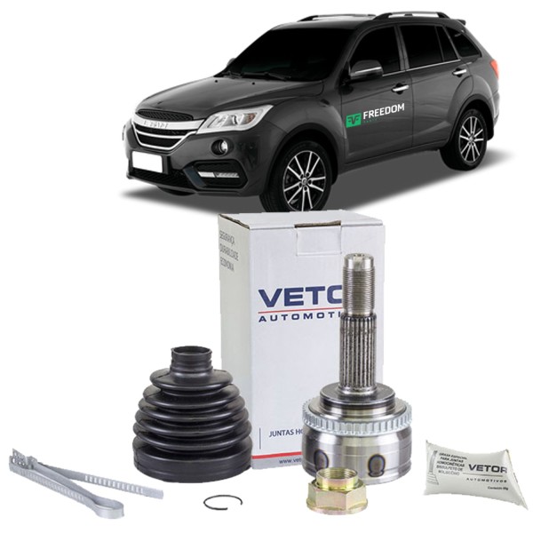 Homocinetica externa lifan x60 23x26 dentes 2013 á 2019 junta fixa lado da roda