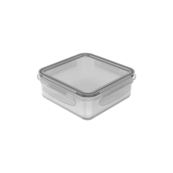 Encontraproduto.com.br - Kit Pote Click Acrílico Quadrado Natural 3 Peças - Ou