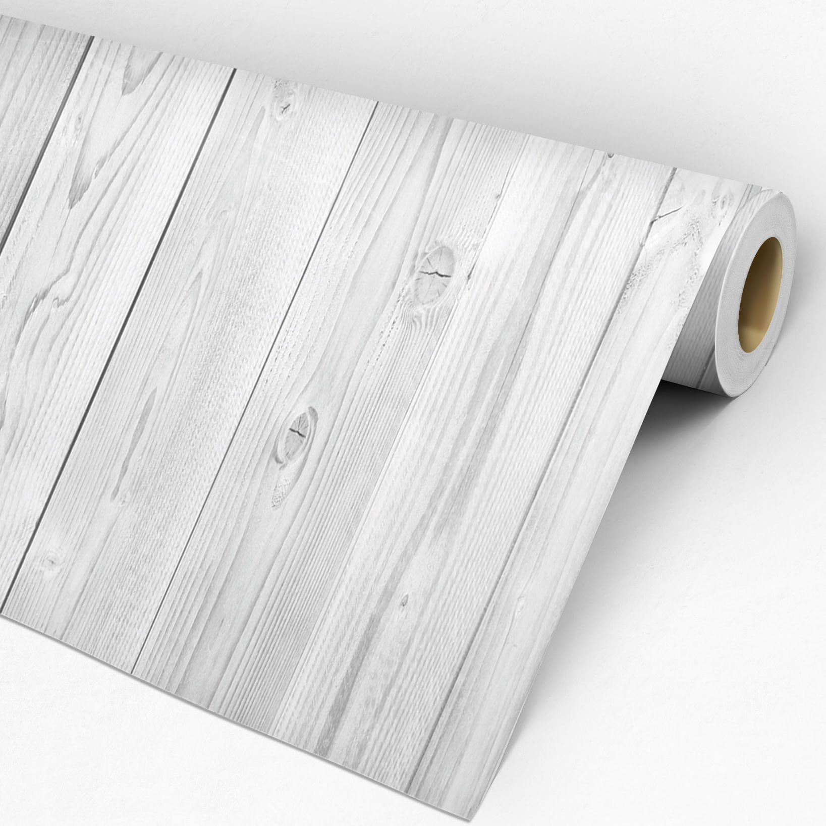 Encontraproduto.com.br - Papel de Parede Adesivo Madeira Cinza - Medidas: 48 x 300 cm