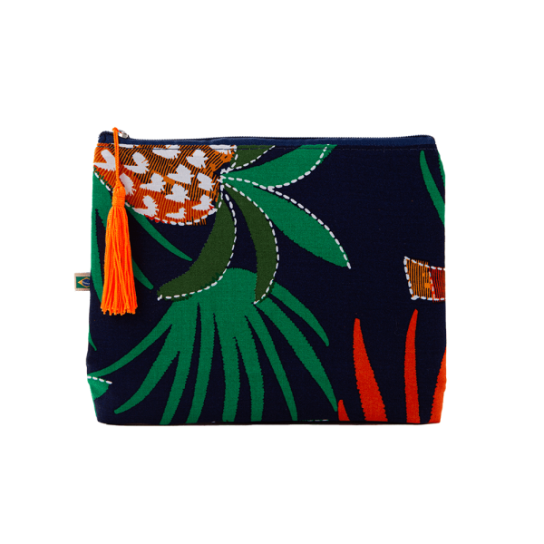 Encontraproduto.com.br - Kit Canga Em Viscose Com Fivela E Necessaire Tropical Orange - Secret Beach
