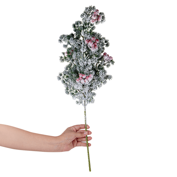 Enfeite De Natal Azevinho Nevado 60Cm - Bela Flor