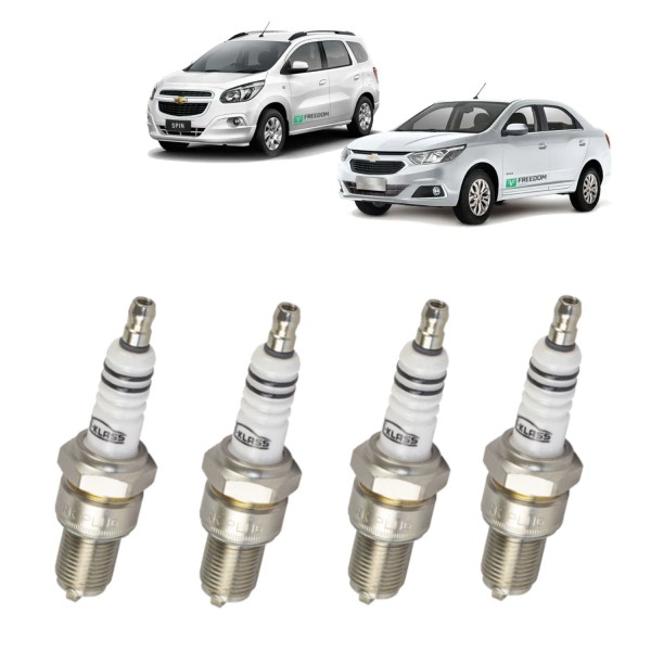 Vela de ignicao gm blazer 2.4 cobalt 1.8 corsa 1.0 1.4 1.6 etanol kit c/4 velas