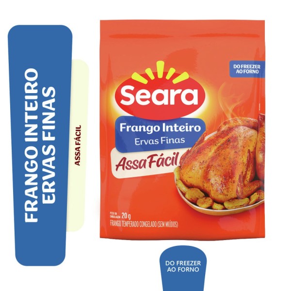 Frango inteiro temperado Seara Assa Fácil
