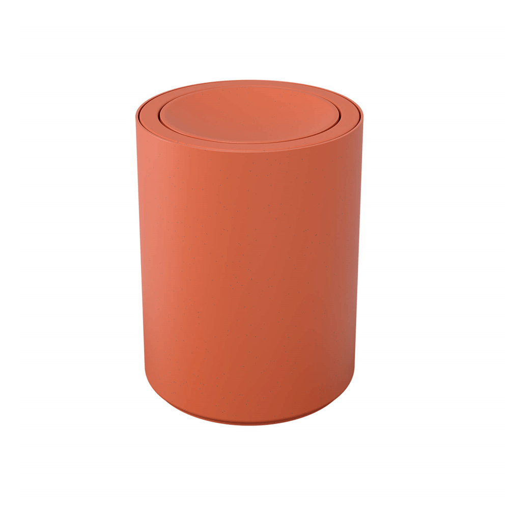 Lixeira Serene Com Tampa Basculante 1 Litro Laranja Papaya - Coza