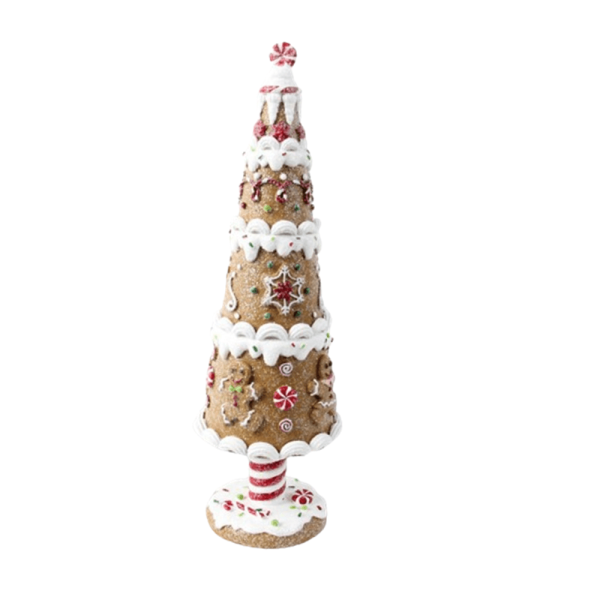 Enfeite Natalino Arvore Candy Bege 25,5X8cm - Grillo