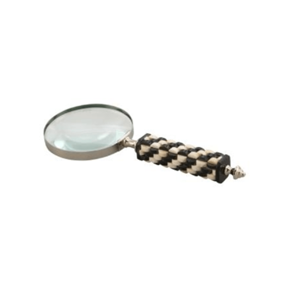 Lupa Metal Cabo Em Resina Preto 24X10cm - Entrecasa