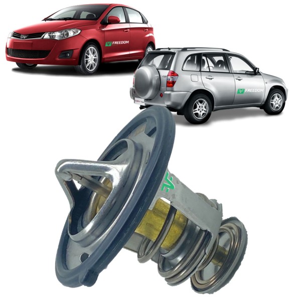 Encontraproduto.com.br - Valvula termostatica chery cielo face s18 tiggo 2009 á 2015 87ºc