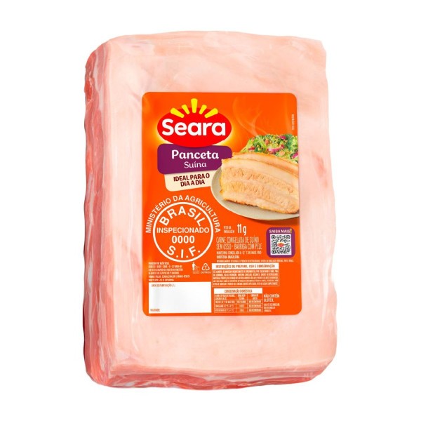 Encontraproduto.com.br - Panceta Suína SEARA Sem Osso com Pele Resfriada Pedaço Kg