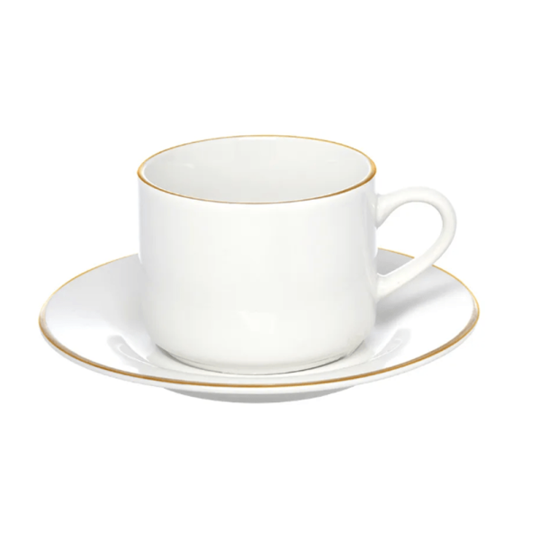 Xícara De Chá Royal Com Pires Porcelana 200Ml - Hauskraft