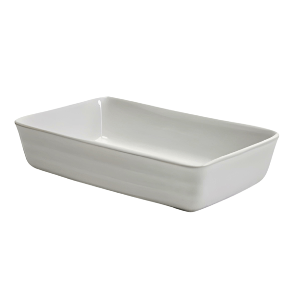 Assadeira Retangular Em Cerêmica Branca 24X15,5X5,5Cm - Dolce Home