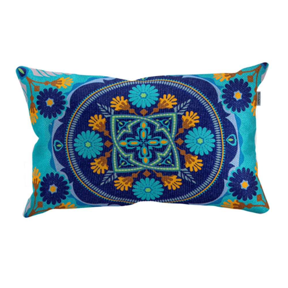 Almofada Estampada Flor Azul 35X50cm - Renata Sader