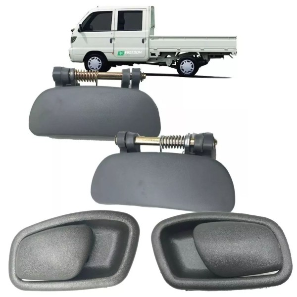 Encontraproduto.com.br - Maçaneta da porta effa.towner jr 2009 á 2013 kit c/4 unidades dianteira (2 interna + 2 externa)