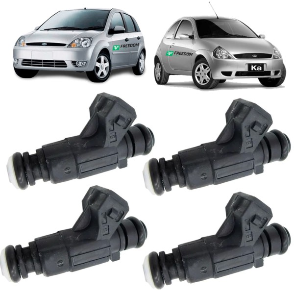 Bico injetor ford courier escosport fiesta ka 1.6 8v 2000 á 2007  kit c/ 4 unidades