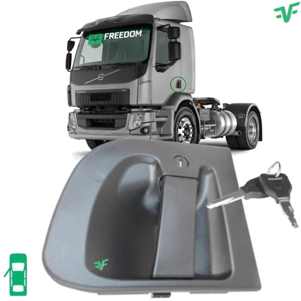 Encontraproduto.com.br - Maçaneta da porta volvo vm externa - porta dianteira - esquerda - com chave - 210/240/260/270/310/330 de 2003 à 20021