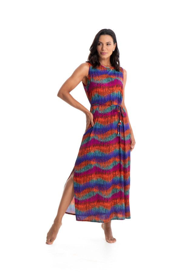 Vestido Longo Crepe La Playa 2025