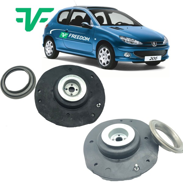 Coxim superior do amortecedor dianteiro peugeot 206 1.0 1.4 2003 á 2011  kit c/ 2 unidades