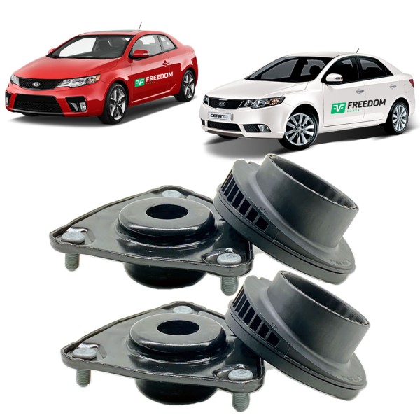 Encontraproduto.com.br - Coxim do amortecedor kia cerato cerato koup 1.6 2.0 2010 á 2013 c/ rolamento dianteiro par
