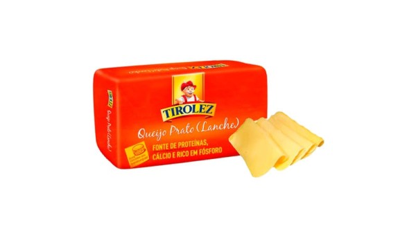 Queijo Prato Tirolez Kg Fatiado e Embalado aproximadamente 250g