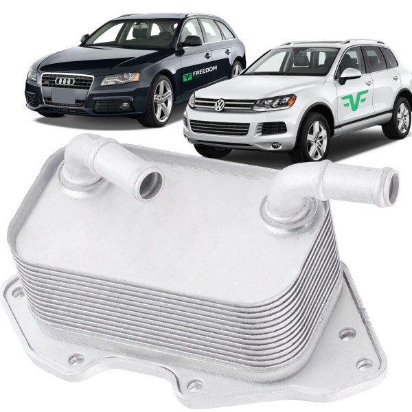 Radiador de oleo motor audi a4 a5 a6 a7 s4 s5 q5 q7 3.0 3.2 vw touareg 3.6 4.2 v6 v8 - 2009 a 2013