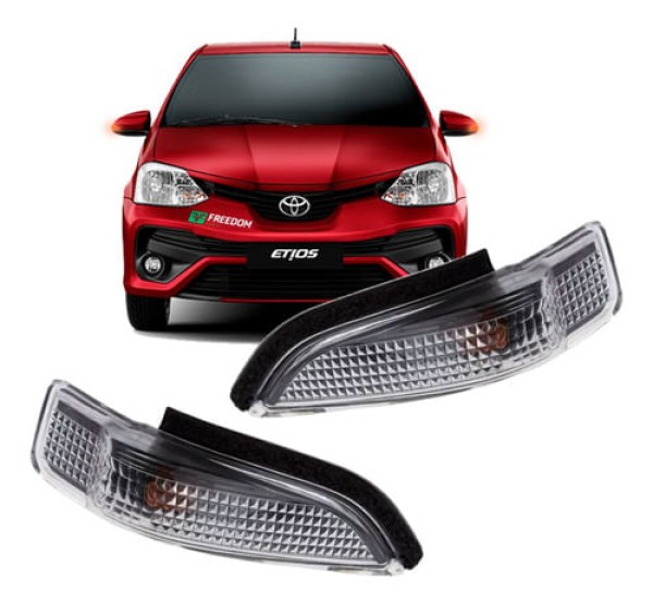 Encontraproduto.com.br - SETA PISCA LANTERNA DO RETROVISOR TOYOTA ETIOS 2014 A 2020 - LADO ESQUERDO + LADO ESQUERDO PAR