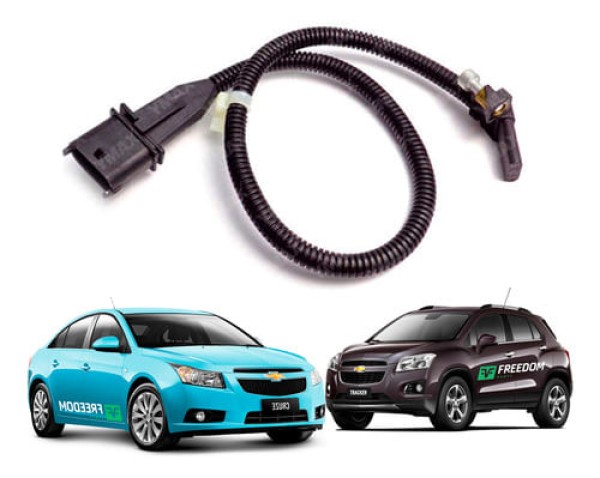 SENSOR DE ROTAÇÃO GM CRUZE SONIC TRACKER 1.6  1.8 16V 2011 A 2016  CONECTOR 3 PINOS CABO 42CM