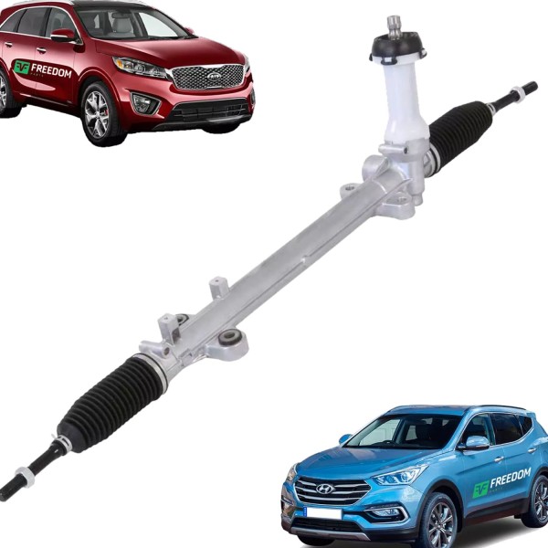 CAIXA DE DIREÇÃO ELETRICA HYUNDAI SANTA FÉ 2.4 3.3 16V 24V SORENTO 3.5 24V V6 2014 A 2020 C/ BARRA AXIAL