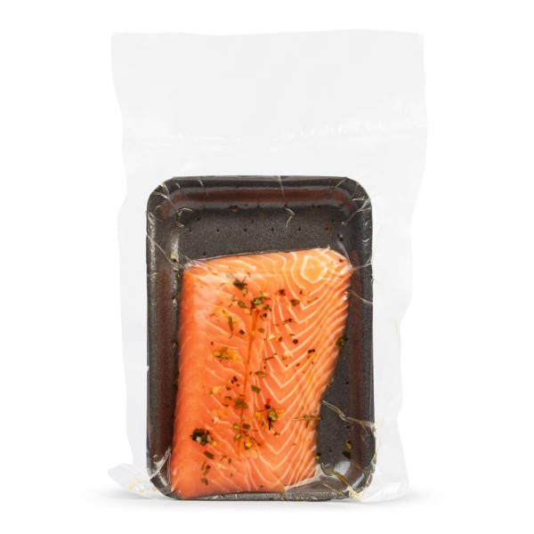 Encontraproduto.com.br - Peixe Salmão em Filé Temperado Cia do Peixe 500g