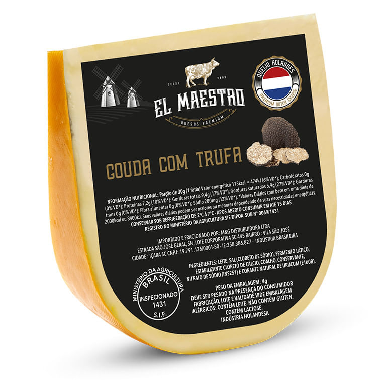 Encontraproduto.com.br - Queijo Gouda EL MAESTRO com Trufa Cunha kg