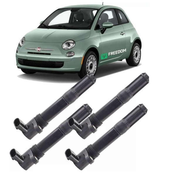 Encontraproduto.com.br - Bobina de ignição fiat 500 idea punto 1.4 16v flex 2008 á 2019 kit c/4 unidades