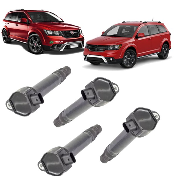 Bobina de ignição fiat freemont 2.4 dodge journey 300c 3 pinos - kit c/ 4