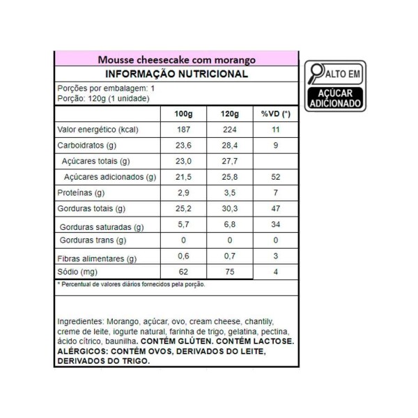 Encontraproduto.com.br - Mousse Cheesecake com Morangos 145g