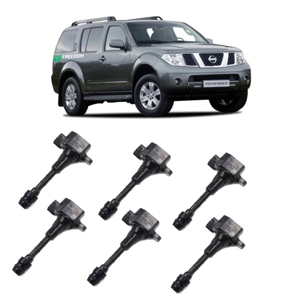 Encontraproduto.com.br - Bobina de ignição nissan pathfinder murano 3.5 4.0 v6 2001 á 2008 - kit c/ 6