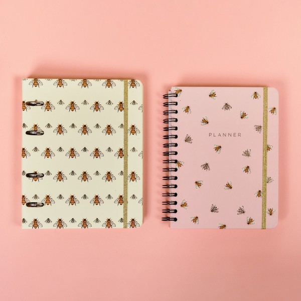Kit Planner Permanente Wire-o Melissa Semanal Notas A5 Colmeia + Caderno Criativo Argolado Office Duo Melissa Pautado & Pontado A5 Favo De Abelhas
