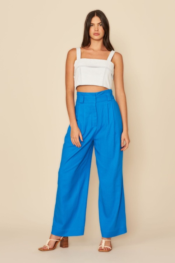 Top Jeans Costas Elástico -JEANS CLARO