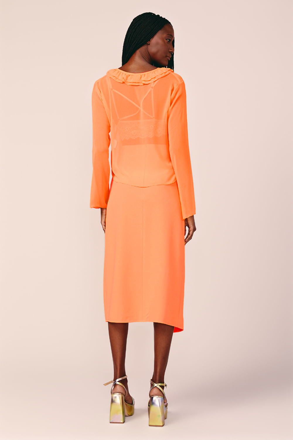 Encontraproduto.com.br - SAIA LAPIS MIDI -LARANJA
