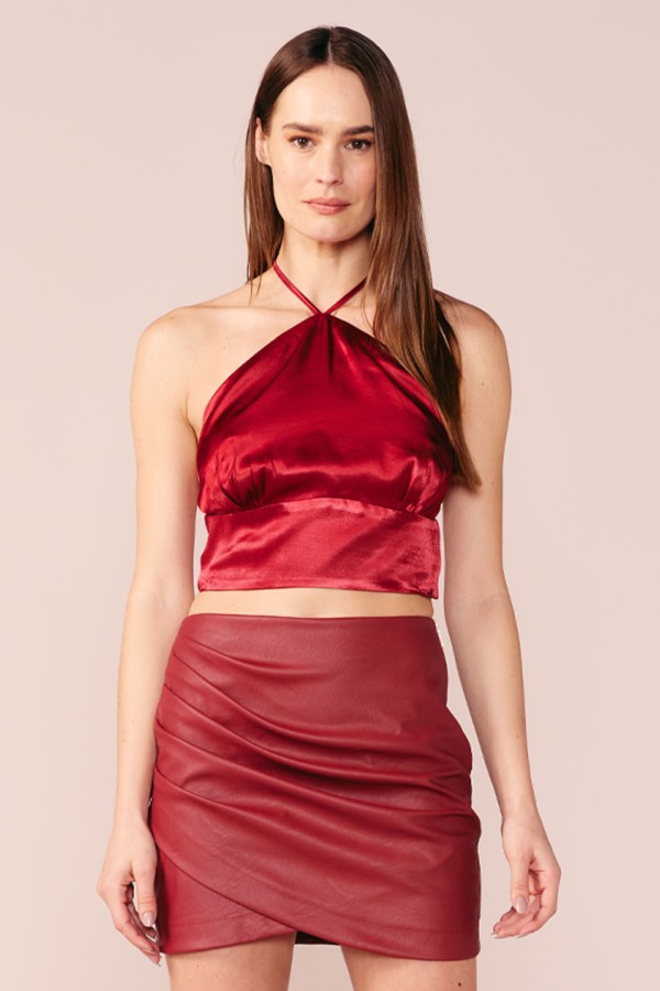 Encontraproduto.com.br - BLUSA FRENTE UNICA CETIM -MARSALA