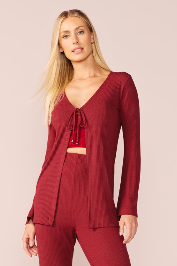 Encontraproduto.com.br - CARDIGAN RIBANA -MARSALA