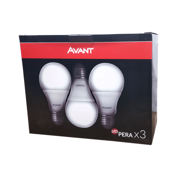 Encontraproduto.com.br - Kit Com3 Led Bulbo 7w Bivolt 6500k 560lm A60 - Avant