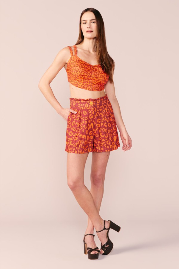 Encontraproduto.com.br - SHORT ESTAMPA ONCA SUPERMODEL -EST ONCA SUPERMODEL