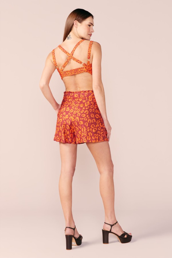 Encontraproduto.com.br - SHORT ESTAMPA ONCA SUPERMODEL -EST ONCA SUPERMODEL