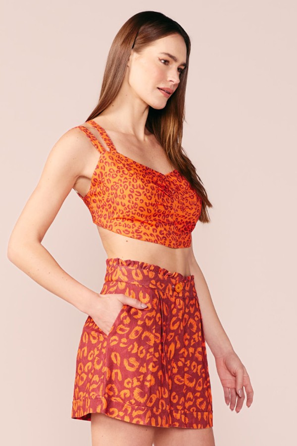 Encontraproduto.com.br - SHORT ESTAMPA ONCA SUPERMODEL -EST ONCA SUPERMODEL