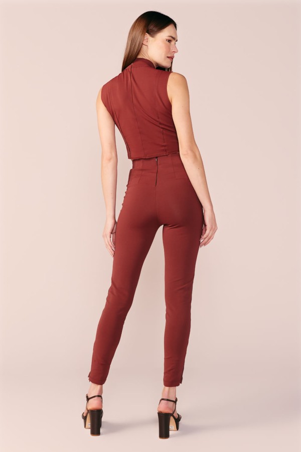 Encontraproduto.com.br - BLUSA GOLA ALTA CROPPED -CAFE