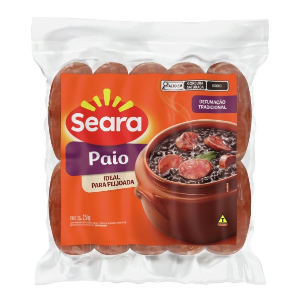 Encontraproduto.com.br - Linguiça Defumada Tipo Paio Seara Bandeja 500g